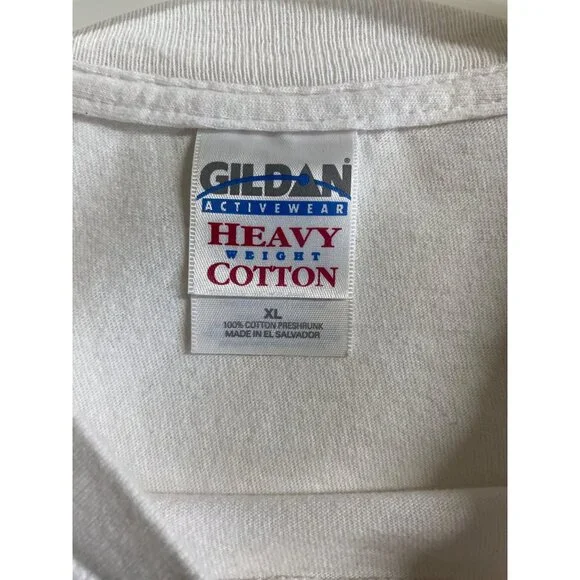 Proud To Be An American T-Shirt Mens XL Gildan White Cotton Blend U.S. Flag - Picture 7 of 8